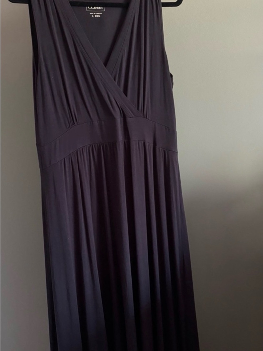 L.L. Bean Women's Black Sleeveless Maxi Dress in excellent condition size large